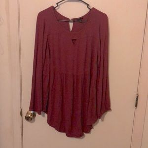 Red babydoll style blouse, size 3x (26/28W)
